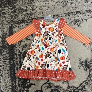 Millie Loves Lily pumpkin fall dress, only worn once, size 6